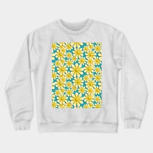 Daisy Flowers Splash Crewneck Sweatshirt